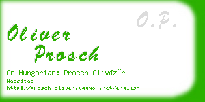 oliver prosch business card